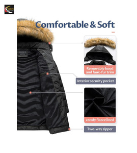 Abrigo acolchado y acogedor para mujer, Chaqueta larga de invierno de talla grande, ropa elegante con aislamiento para clima frío, logotipo cálido y ligero acolchado - Product Image 3