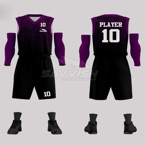 Tenues de basketball sur mesure, ensembles d'uniformes d'équipe, ensembles d'uniformes de basketball 100% polyester, ensembles d'uniformes de basketball pour hommes - Product Image 2