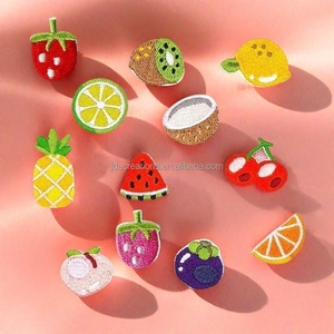 Patch brodé thermocollant en toile écologique de qualité supérieure avec motif de fruits pour vêtements d'enfants, sacs et chapeaux - Product Image 1