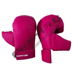Gants de karaté d'arts martiaux de qualité supérieure Logo personnalisé Gants d'entraînement de boxe en cuir Léger et durable Équipement de sport - Product Image 1