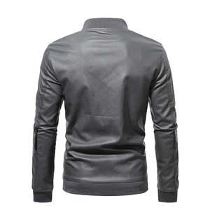 Veste en cuir véritable pour homme, best-seller, style streetwear, col montant, en cuir de vache, vestes d'hiver, fabriquées au Pakistan - Product Image 3
