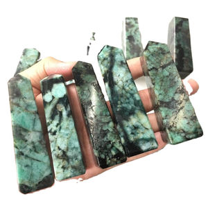 La meilleure vente de tour d'émeraude en cristal, POINT d'émeraude en cristal, obélisque pour la méditation de guérison, décoration de la maison - Product Image 1