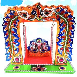 Puja Mandir de madera hecha a mano, cama para el hogar, colorido, étnico, Hindus, templo de madera para adoración, producto de alta calidad - Product Image 2