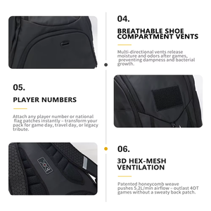 กระเป๋าเป้สะพายหลังกีฬาบาสเก็ตบอล 600D Oxford OEM ขนาด 20L-55L กันน้ำและทนทาน สำหรับการฝึกซ้อมทีม การแข่งขัน และการใช้งานประจำวัน - Product Image 6