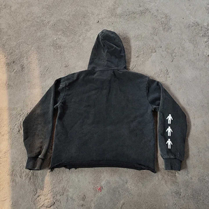 Ensemble de survêtement d'hiver pour homme, deux pièces, sweat à capuche zippé et pantalon de jogging, 100% coton, poids lourd, vêtements de sport décontractés - Product Image 6