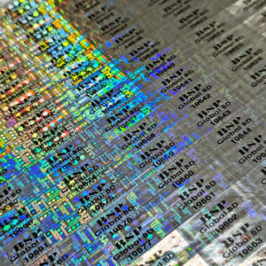 Etiquetas Adhesivas Holográficas Doradas Personalizables con Diseño de Numeración en Pares para Uso Futuro, Etiqueta Digitech P4 BD - Product Image 1