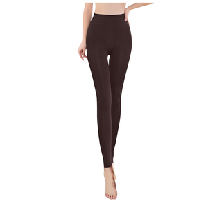 Keep <b>Warm</b> High-Waisted Solid Stretchy Fleece Lined Thick <b>Tights</b> Seamless Women's Winter Yoga Leggings Ankle-Length - Product Image 5