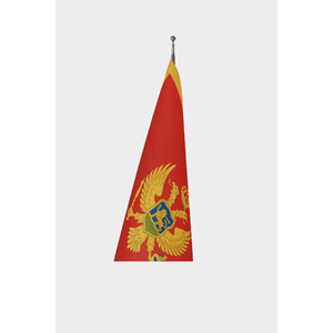 Drapeau d'intérieur officiel Montngro 3x5 pieds en nylon polyester soyeux avec mât en aluminium, fanion imprimé numériquement pour utilisation en voiture - Product Image 3