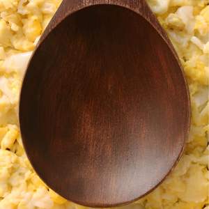 Cucharas de madera para comer, 6 piezas, juego de cucharas de madera elipse Natural para cocinar, cuchara pequeña para condimentos, mezcla, agitación, miel - Product Image 5