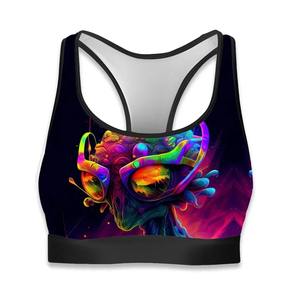 Soutien-gorge de sport pour femmes en gros personnalisé, haut de fitness sans couture avec impression par sublimation, vêtements de sport actifs grande taille - Product Image 4