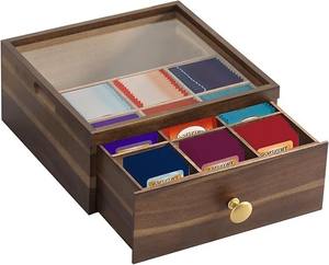 High quality Best Selling Acacia Wood <b>Tea</b> Bag Organizer, <b>Tea</b> Organizers and Storage <b>Box</b> Gift for Special Occasions from Vietnam - Product Image 1