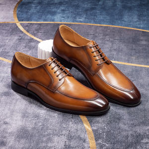 Zapatos de Vestir de Cuero para Hombre, Oxfords Formales para Boda y Fiesta, de Cuero Genuino con Alto Brillo, con Cordones, Zapatos Oxford de Negocios - Product Image 3
