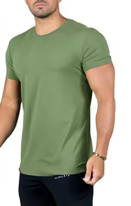 T-shirt en relief respirant pour hommes avec logo et design personnalisés Nouveauté Tendance Tendance Surdimensionné Gym Fitness T-shirts OEM - Product Image 5