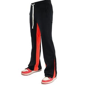 Streetwear 2025 pour hommes pantalon de survêtement taille haute empilé jambe large Baggy évasé Cargo pantalon de travail cordon tissu matériel de course - Product Image 5