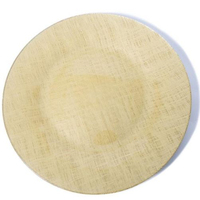 Assiettes de présentation rondes classiques en métal doré pour une décoration de table de style rustique et les réunions familiales de Thanksgiving – Nouveauté