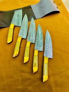 Ensemble de couteaux de chef en acier Damas durable avec lame multicouche, structure bien équilibrée pour les cuisines domestiques et commerciales - Product Image 3
