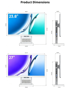 คอมพิวเตอร์ออลอินวันจากโรงงาน OEM ขนาด 27 นิ้ว หน้าจอ Core i7 FHD IPS LCD แบบจอกว้าง พร้อมกล้องในตัว ระบบปฏิบัติการ Windows สำหรับใช้งานที่บ้าน/สำนักงาน - Product Image 4