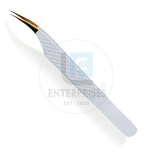 Fiber Tip <b>Eyelash</b> Tweezer OEM Wholesale Best <b>Reusable</b> Perfect Grip Pointed Tip Stainless Steel <b>Eyelash</b> Extension Tweezers Salon - Product Image 4