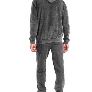 Haute qualité unisexe blanc survêtement poids lourd sweat acide pierre lavé à capuche et survêtement ensemble pour hommes 2026 - Product Image 2