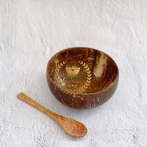 Cuencos de cáscara de coco 100%, cuencos naturales de laca pulida grabada con logotipo personalizado para embalaje de cartón de fiesta, logotipo personalizado aceptado - Product Image 6