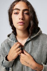 Sweats à capuche délavés à l'acide avec logo personnalisé pour femmes avec col à capuche à manches longues surdimensionnés pour la vente d'hiver OEM Service Haus Industries - Product Image 2