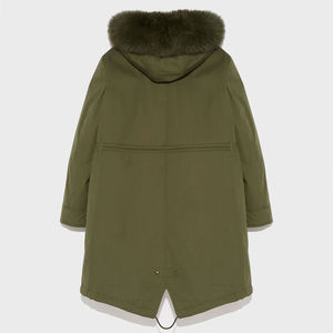 Nouveau style de vêtements d'hiver veste Parkas doublée Sherpa pour femmes vêtements d'extérieur personnalisés vestes Parka à capuche en fourrure coupe-vent pour femmes taille OEM - Product Image 4