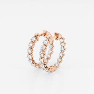 Pendientes de Aro Flotantes de Oro de 18K con Diamante Moissanita de Corte Redondo, Producto 100% Auténtico y Elegante - Product Image 6