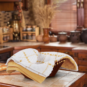 Serviette de cuisine 100% coton Fabrication de haute qualité Serviettes de cuisine à étiquette personnalisée à vendre Cuisine à la main et nettoyage - Product Image 2