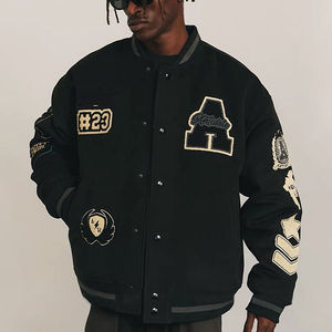 Personnalisé Nouveaux Hommes Laine Corps En Cuir Manches Brodé Chenille Patches Varsity Jacket Letterman Baseball College Jacket - Product Image 1