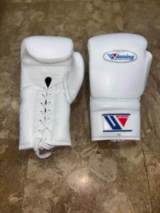 Guantes de Boxeo Profesionales de Cuero Genuino Blanco, Impermeables, de Alta Calidad, con Cordones, para Kickboxing y Sparring, para Adultos - Product Image 6