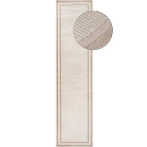 Tapis de couloir bordé crème-beige Carmel, série 6060 - Product Image 1