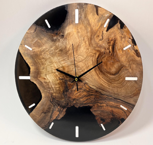 Horloge classique en bois et résine le plus élégant produit le plus vendu pour la fonction de suspension de motif de plante de décor mural - Product Image 3