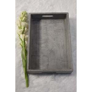 Plateau Rectangle Microtopping de luxe pour la décoration intérieure Plateau décoratif en métal en béton pour les mariages Diwali Hôtels/Restaurants - Product Image 5