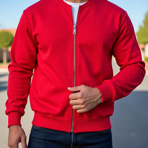 เสื้อแจ็คเก็ตแบบสวมศีรษะสำหรับผู้ชายเสื้อมีฮู้ดปักลายแนวสตรีทผ้าคอตตอน100% มีซิปรูดซิปรูดซิปขึ้นสกรีนลาย - Product Image 2