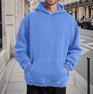 Sudadera Moderna Personalizada de Alta Calidad para Hombre, Estilo Urbano, Detalles de Lavado Ácido, Felpa Premium Cómoda, Corte Regular, Otoño, 100% Algodón - Product Image 4