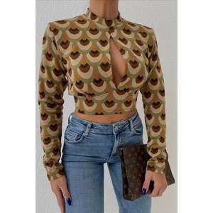 Bluz 3018-08 en tricot ajouré pour femme, automne, confortable et élégant - Product Image 4