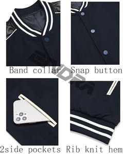 Chaqueta Bomber de pana de alta calidad para hombre Diseño de béisbol Letterman personalizado para mantener el calor en invierno - Product Image 5