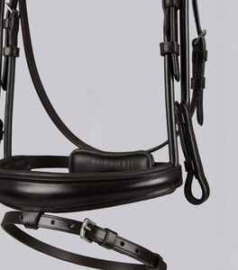 Bridon de cheval en cuir de qualité supérieure, style selle anglaise, design durable pour le dressage, le saut d'obstacles et l'équitation quotidienne - Product Image 6
