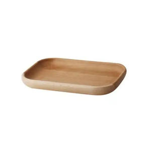 Plateau de service en bois de forme ovale finition naturelle plateau et plat de taille standard pour servir et décoration de table - Product Image 3