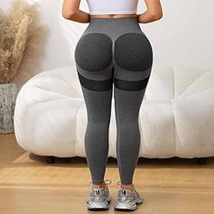 22 colores de cintura alta sin costuras Sexy Fitness Push up Leggings mujeres entrenamiento Leggings para mujeres - Product Image 6
