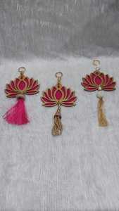 ที่แขวนบัวแบบสวยยอดนิยมสำหรับตกแต่งบ้านตกแต่งบ้านงานแต่งงาน mehendi ฉากหลังของตกแต่งผนังดอกบัวสีชมพู - Product Image 5