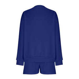 ชุดเสื้อมีฮู้ดสำหรับผู้หญิงทันสมัยชุดผ้าฝ้ายสองชิ้นชุดวอร์มแฟชั่นเสื้อผ้าลำลองออกแบบโลโก้ได้ตามต้องการ - Product Image 4