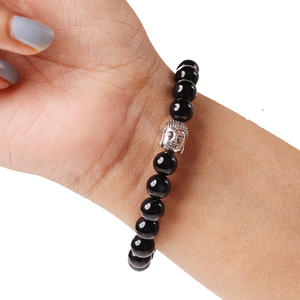 High Quality <b>bracelet</b> black Onyx Buddha <b>Beads</b> Stone <b>Bracelet</b> Crystal Gemstone Fashion Jewelry <b>Men</b> and Women Gift Energy - Product Image 3