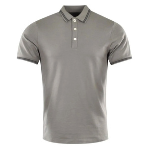 Venta al por mayor elegante bordado 100% algodón manga corta Polo camisa diseño personalizado talla grande hombres Polo camiseta - Product Image 1