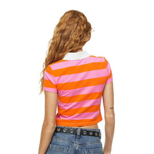 Camisetas cortas con cuello vuelto para mujer, Polo de Golf estampado 2023 de algodón, a la moda, 100% - Product Image 4