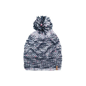 Unisex Pink Eslia Beanie with Logo Detail Basic Daily Use Winter Sports <b>Accessory</b> Folded Acrylic Colorful Hat - Product Image 1