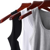 Débardeurs décontractés pour hommes, respirants, sans manches, col rond, anti-transpiration, coupe ajustée, personnalisables, polyester/coton, toutes saisons