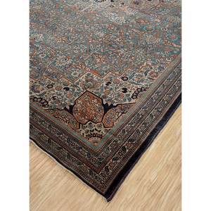 พรมขนสัตว์ถักมือสีน้ำเงิน Aalam รุ่น Pae-4864 ขนาด 9x12 ฟุต ลายเหรียญสี่เหลี่ยม สำหรับตกแต่งห้องนั่งเล่นหรือทางเดิน - Product Image 2