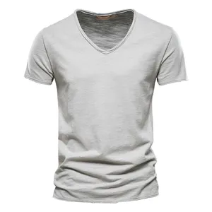 เสื้อยืดผู้ชายแบบทอสั่งทำยอดนิยม ผ้าฝ้าย 100% ระบายอากาศได้ดี เป็นมิตรกับสิ่งแวดล้อม แขนสั้น คุณภาพสูง สวมใส่สบาย - Product Image 5