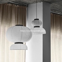 Pendentif japonais multiforme, abat-jour en papier de riz, accessoires de luminaire suspendu, décoration murale, artisanat, vente en gros au Vietnam
